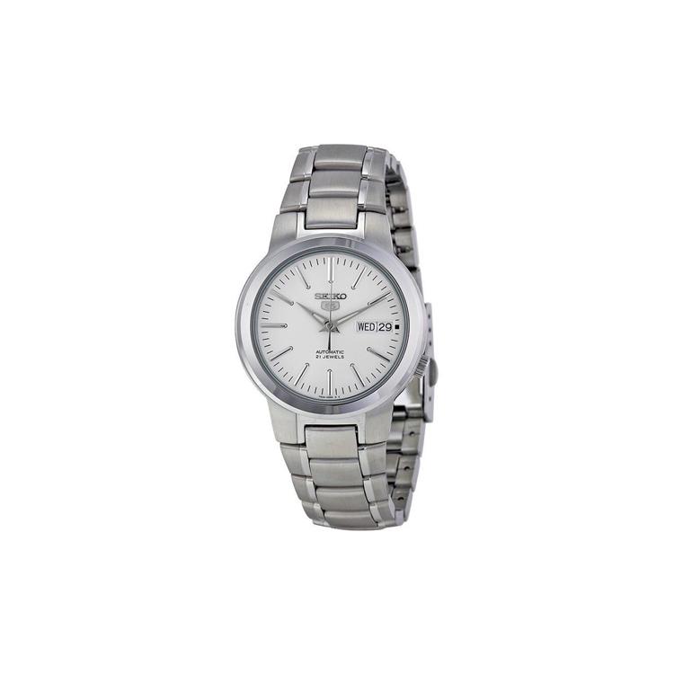 

SEIKO 5 Mechanical Movement Stainless Steel Strap Watch Men s Watches White Dial SNKA01K1 SNKA01K1 Silver Strap