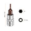 10pcs Hex Torx Slotted Phillips Bit Socket 1/4" Square Drive Metric S2 & CR-V Steel Socket Ratchet Wrench Bits Socket Wrench