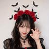 Spider Web Halloween Headband Black Artificial Flowers Party Role-playing Accessory  Dress Up