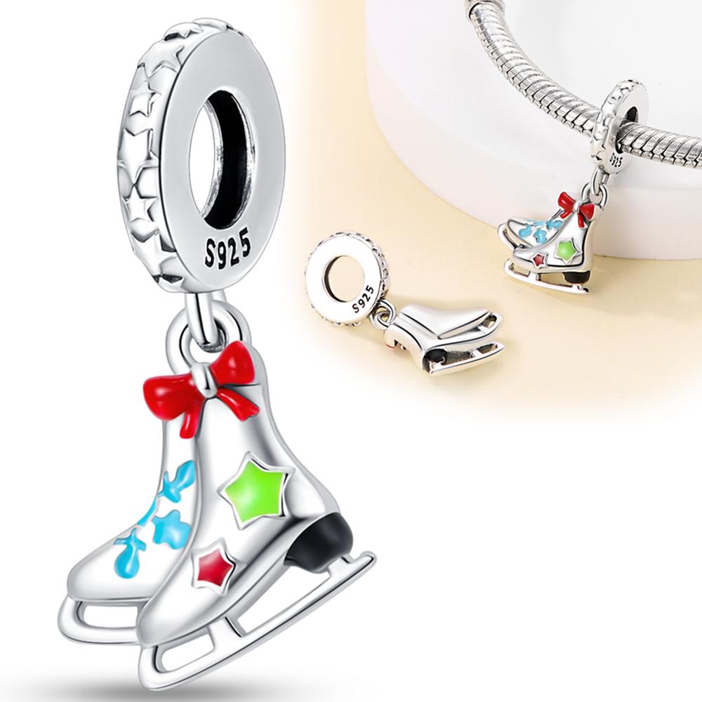 Figure Skate Pendant Copper Plated Fit Charms Copper Plated Original Bracelet For Jewelry Making