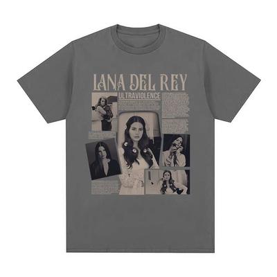 Lana Del Rey T Shirt Ultraviolence Music Album T-shirts Men Women Vintage Short Sleeve Loose T Shirt Harajuku Streetwear