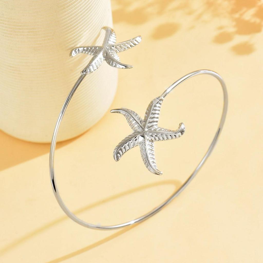 European-American Style Open Armlet: Trendy, Unique, and Elegant Cold-Style Bracelet.
