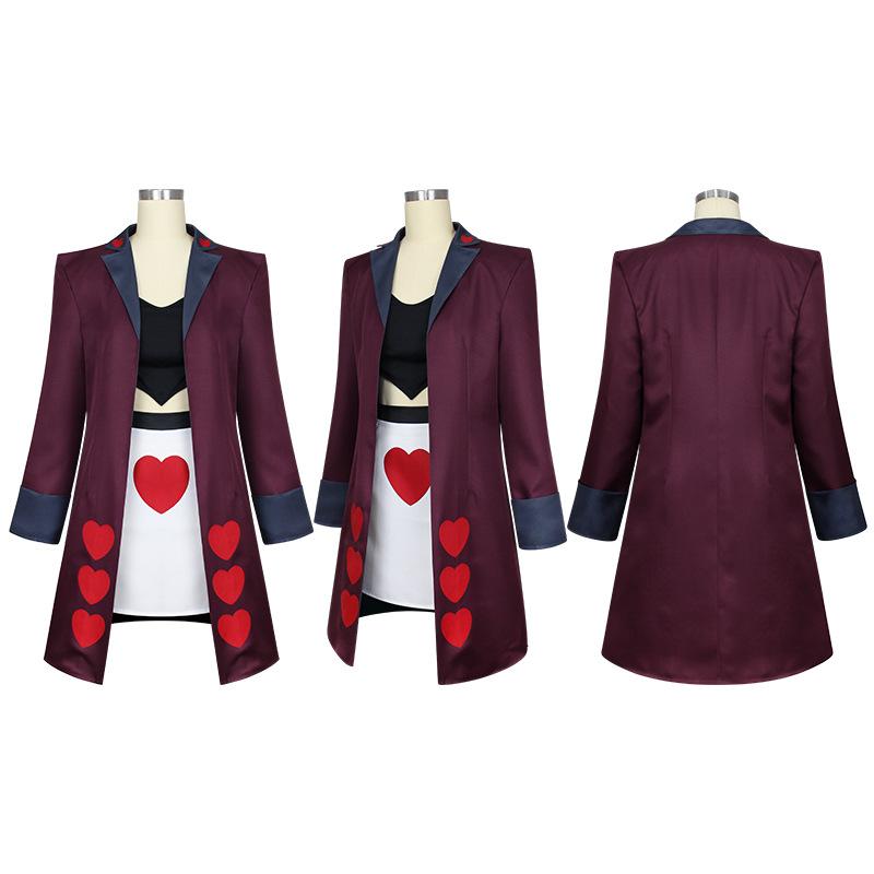 Costume de Cosplay Velours Saison 2 Hazbin Hotel, Tenue de Performance Style Drame Américain Démon 3V