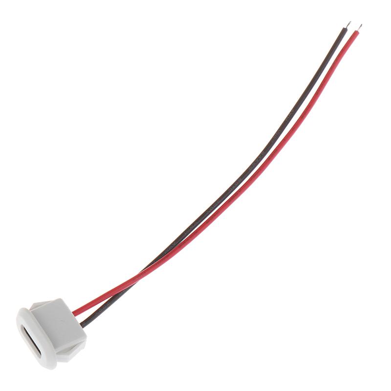 

Водонепроницаемый USB-разъем Type-C, 2-контактный, гнездо с базой, интерфейс для зарядки с разъемом под пайку белый