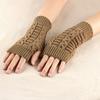Fashionable Casual Women S Exposed Finger Gloves Warm Half Finger Gloves