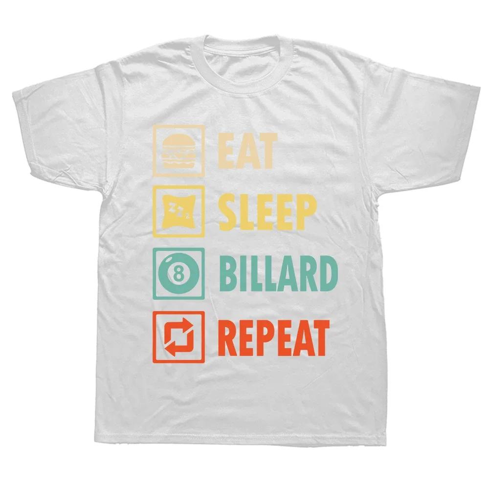 8 BALL Unisexové tričko Biliardový sport Kulečník Snooker Hry Kulatý výstřih Krátký rukáv Bavlněné tričko Vrhcní kvalita Narozeninové dárky Unisexové tričko