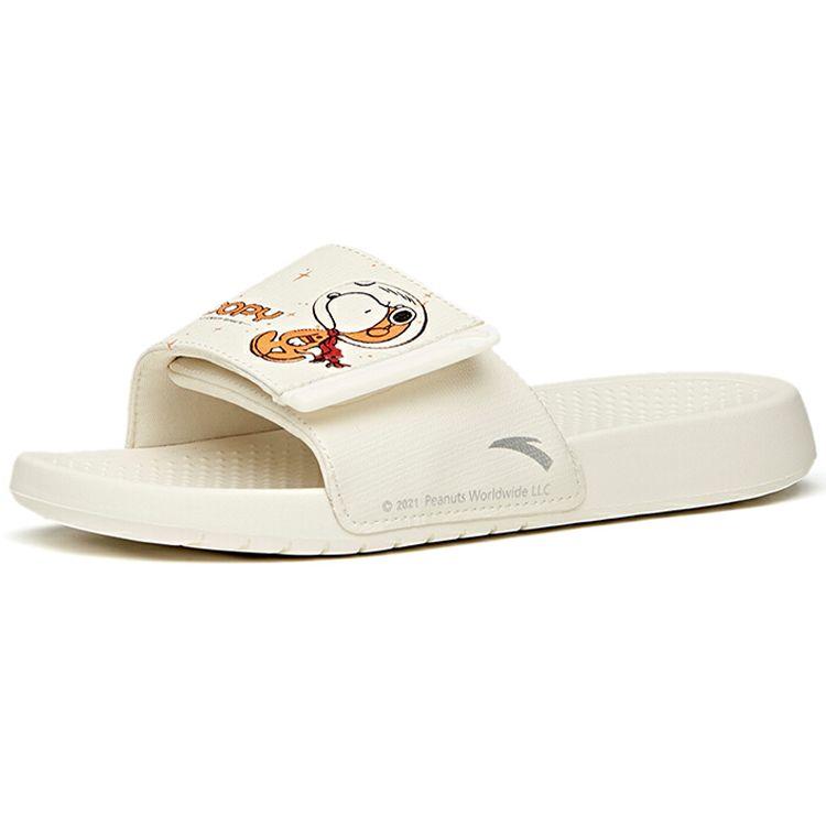 Anta Snoopy X  Lifestyle Series Comfortable Silent Slide Sandals Women Footwear White Yellow 922126993-3