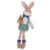 Plush Bunny Desktop Decoration Retro Rustic Style Handmade Easter Bunny Doll with Long Legs Shapable Ears for Table