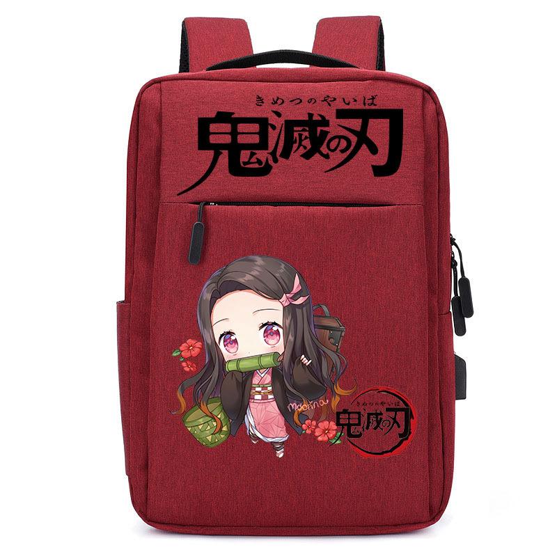 Japan Cartoon Comics Demon Slayer USB Charging Backpack Large Capacity Student Casual Backpack 0004