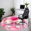 1pc Bowtie, Heart Chair Carpet for Office, Non Slip, Soft and Durable Office Rug for Interior Decoration