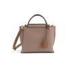 MIAN LILY B5 Size Shoulder Formal Design with Classic 2-Way Handbag, Bag, Bag, Two-Tone Charm, Women's (Mocha)