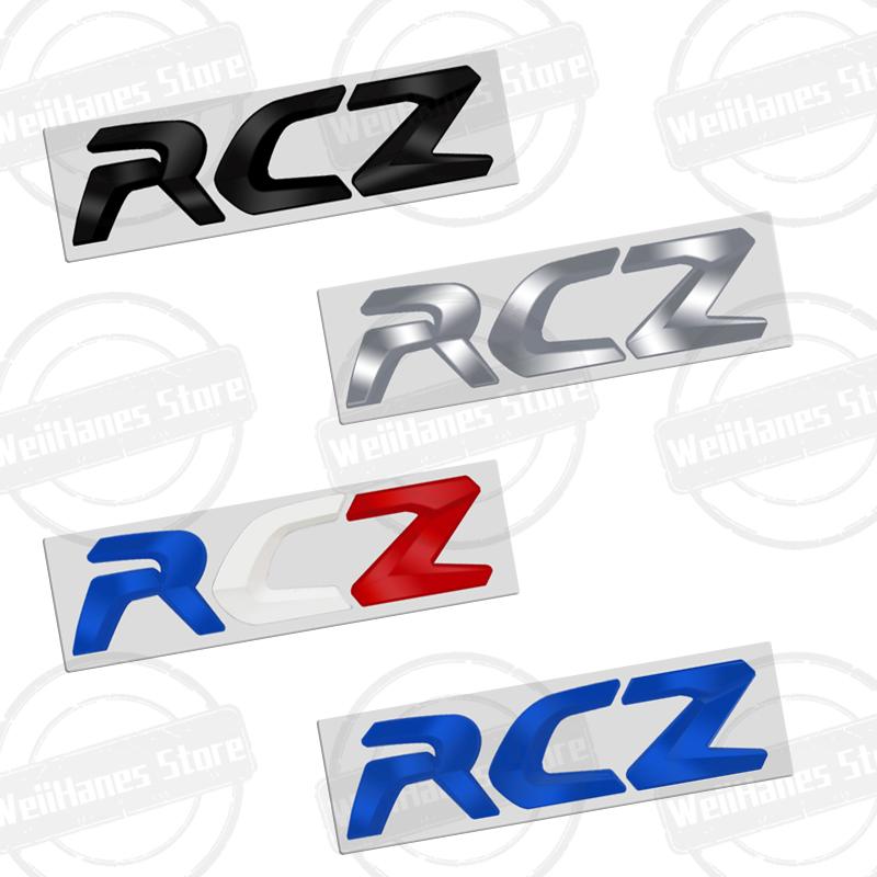 SQOB1 Metal 3D Para Peugeot RCZ Insignia Letras Tricolor Francesas Logo Pegatina de Carrocería para Maletero Trasero de Coche Emblema de Rendimiento GT LINE Accesorios