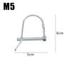 3pcs/set Coupler Safety Pin D-Hook Steel M5 M6 M8 Quick Lock Release Trailer Truck Bicycle Stroller Boat RV Hitch Latch