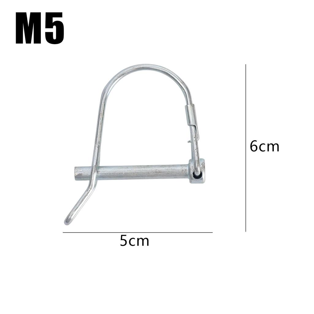 3pcs/set Coupler Safety Pin D-Hook Steel M5 M6 M8 Quick Lock Release Trailer Truck Bicycle Stroller Boat RV Hitch Latch
