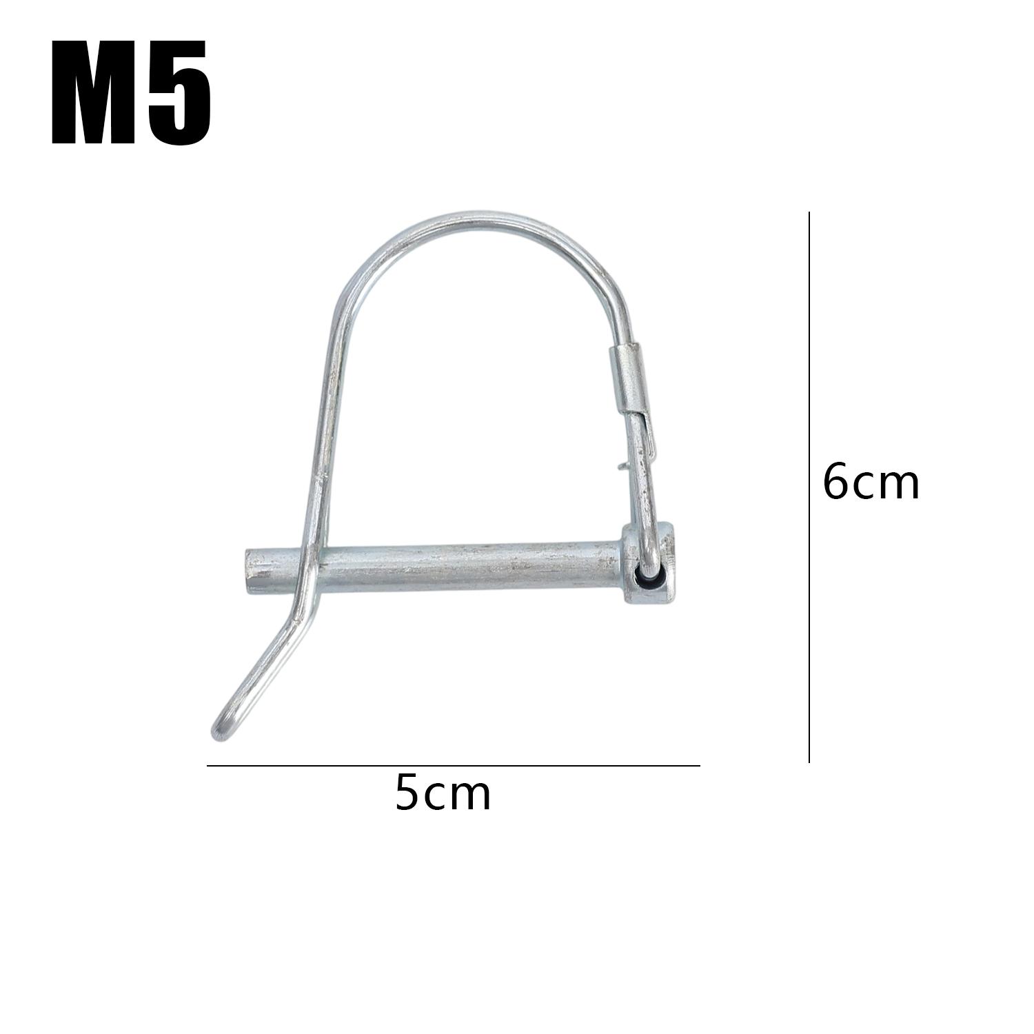 3pcs/set Coupler Safety Pin D-Hook Steel M5 M6 M8 Quick Lock Release Trailer Truck Bicycle Stroller Boat RV Hitch Latch