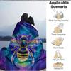 1PC Neon Bee Print Blanket, Throw For Sofa, Bed, Travel, Printing Blanket With Soft And Warm Fabric yy250918181