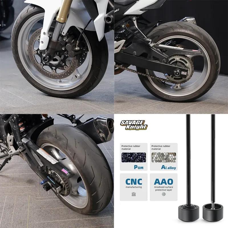 For SUZUKI GSR750 GSXS750 Axle Fork Crash Slider Front Rear GSXS GSX-S 750 GSR 600 Motorcycle Wheel Hub Anti Collision Protector