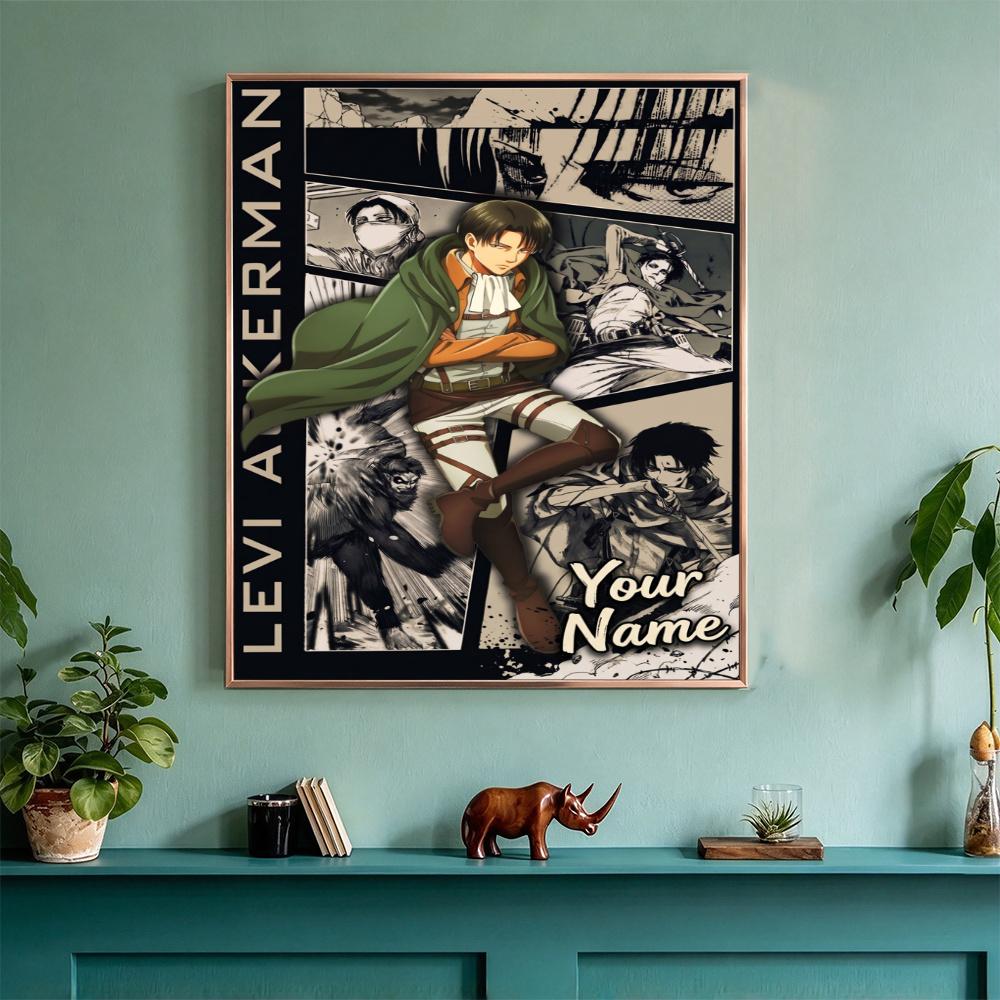 Attack Titan Personalized Text Diamond Painting Round Diamond Mosaic Rhinestones Diamond Embroidery Craft Kit Wall Decor Without Frame