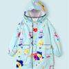 Quick-Dry Japanese Style Kids' Raincoat: Waterproof, One-Piece for Boys & Girls with Schoolbag Fit