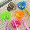2pcs Portable Plastic Toothbrush Holder Protective Cute Toothbrush Head Cap Washable Durable Toothbrush Case Travel Use