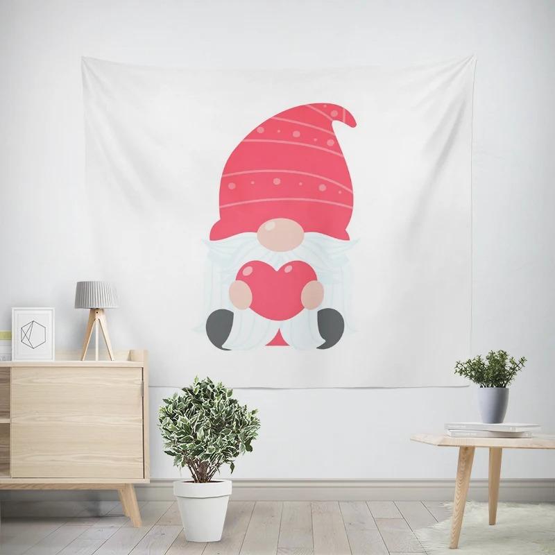 Christmas New Year Santa Claus Deer Painting Pattern Tapestry Living Room Sofa Car Interior Decoration Tapestry