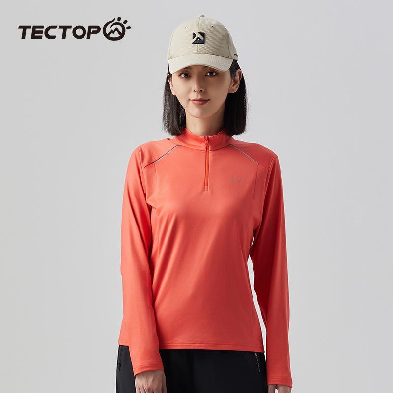 YX-2023 Autumn/Winter Quick-Dry Couple's Stand Collar Long-Sleeve T-Shirt with Thin Fleece - High Elasticity Men's Style