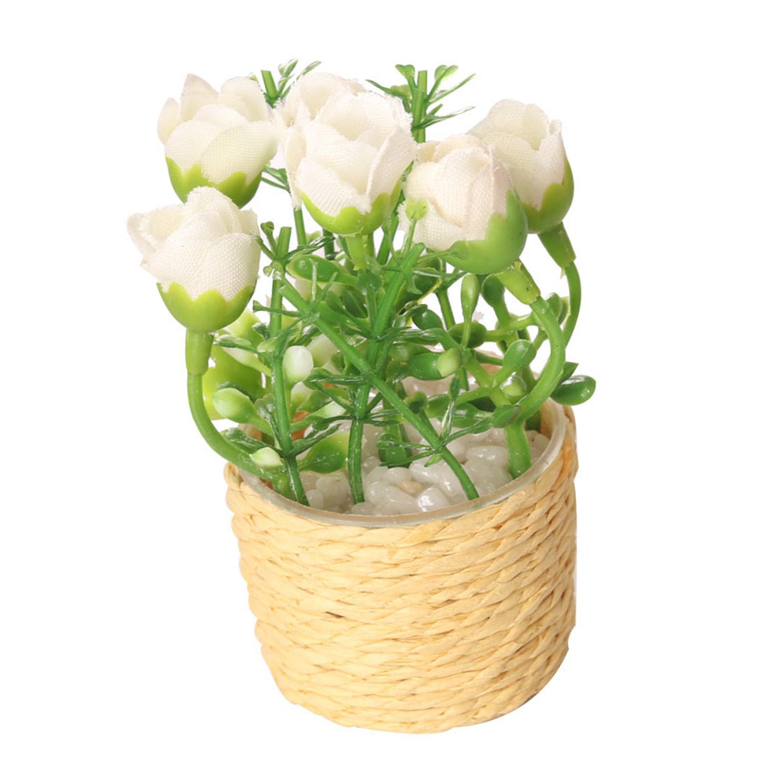 Mini Dollhouse Flower Scenery Model :6 Scale Life Scene Furniture Dioramas Artificial for Dollhouse Scenery Supplies Ornaments