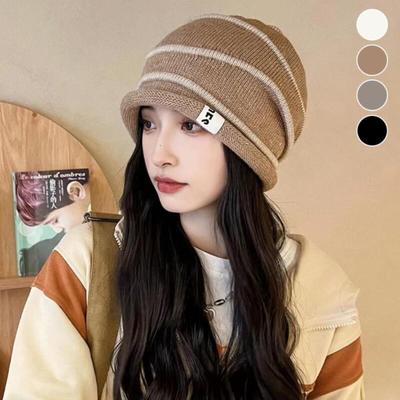 Women's Patchwork Dummy Yarn Hat
