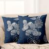 1 Pieces -2D flat printing Blue Floral Patterned Decorative Throw Pillows Polyester pillowcase sofa decorative cushion cover