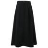 Sancai Women's High-Waist A-Line Brushed Midi Skirt