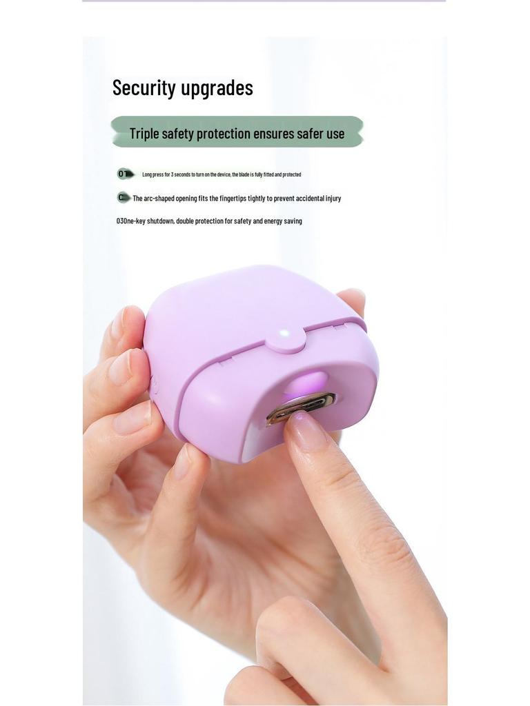 USB-wiederaufladbarer automatischer Nagelknipser für Babys & Ältere - Kompaktes elektrisches Trimmer & Schleifgerät