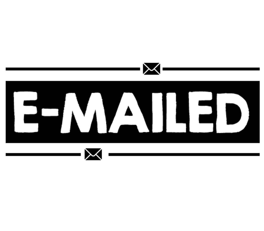 Printtoo E-Mailed Self Inking Rubber Stamp Pre-Inked Office Stamp- Home Office Business Stationery, 47 x 20 mm