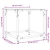  Coffee Table with Glass Top, 40x40x40 Cm, Steel