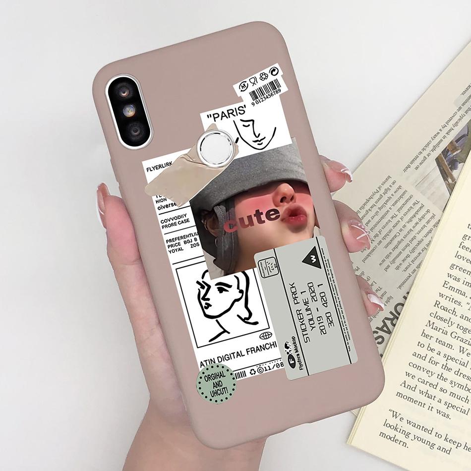 Case For Xiaomi Redmi S2 Y2 Cover Soft Matte Cute Pattern Silicone TPU Phone Case for Xiaomi RedmiS2 S 2 Y 2 Cases Back Cover