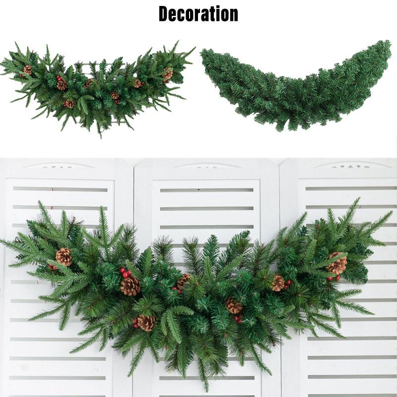 Hochwertige Pvc Weihnachtsdeko 90/120/150cm Grün Hörner 1.2m Mondsichel Ranke