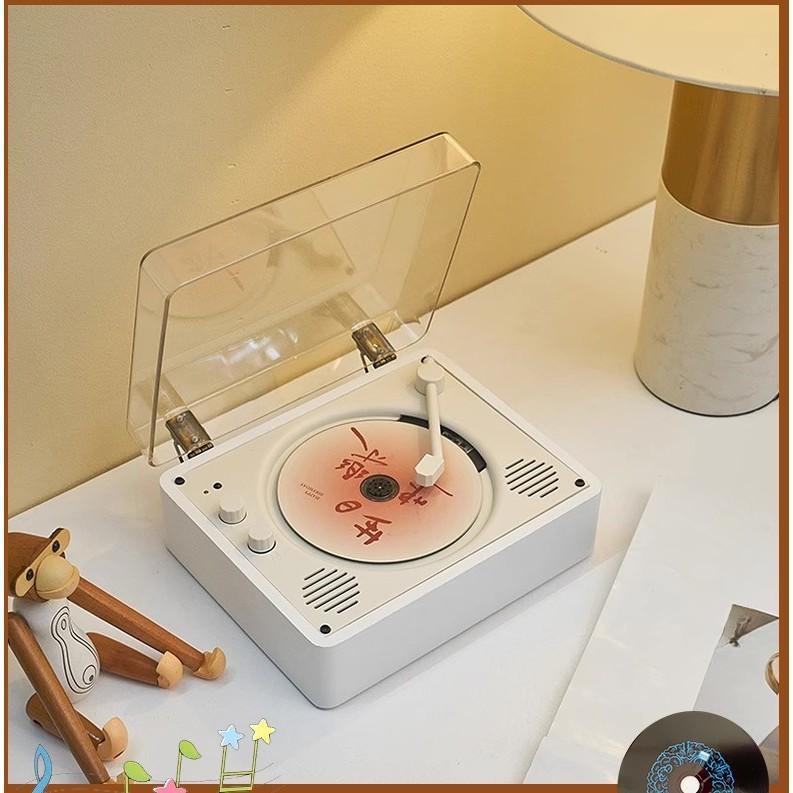 10W 5V Record Player Vintage Vinyl CD Player Mobile Bluetooth Large Battery Sound System Stereo Dual Speaker