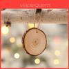 Natural X 10 Wood Slice Christmas Tree Ornament Hanging Decor Diy Craft Tag Gift