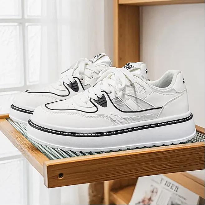 

Spring New High-quality Platform Heightening Fashionable Casual Men s Shoes Slip-on Shoes 39 белый