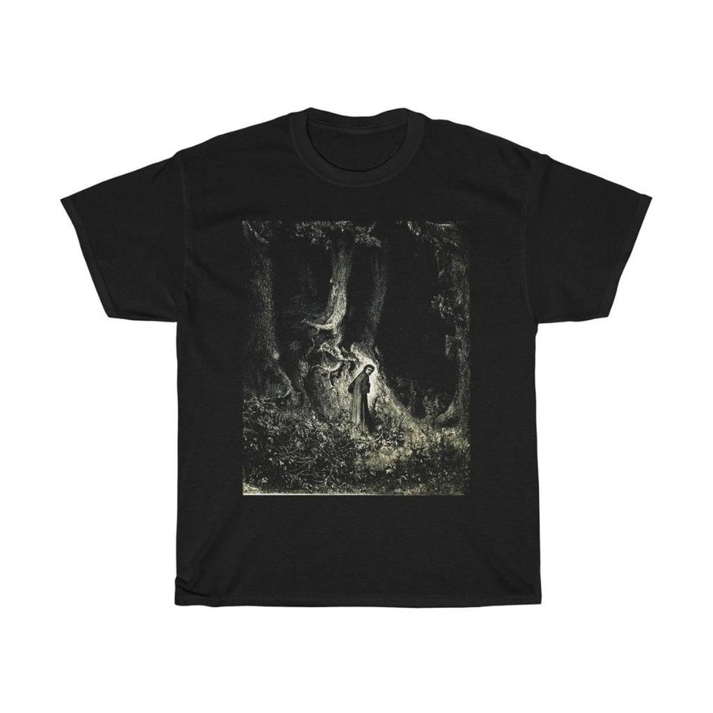 Dante's Inferno In A Gloomy Wood Astray Unisex Heavy Cotton Tee