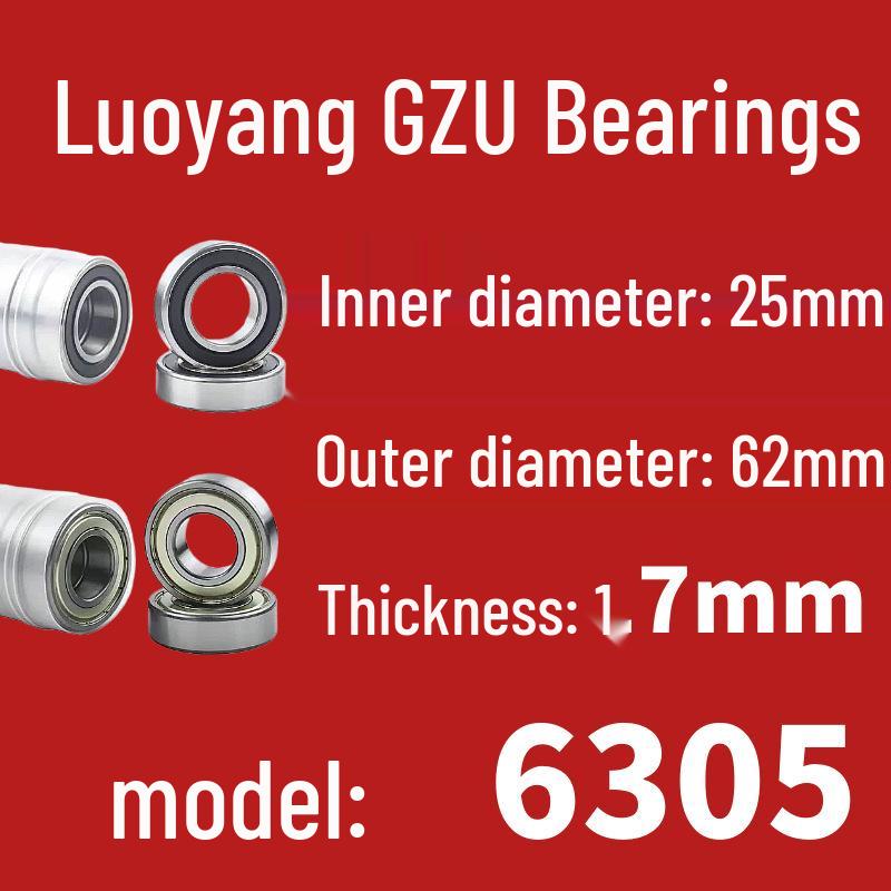 Luoyang Yüksek Kaliteli Dayanıklı Aşınmaya Dayanıklı Derin Kanallı Bilyalı Rulman 6200-6206 Serisi