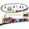 Electric Christmas Train Toy with Lights & Steam Effects for Kids - Model 6678-15