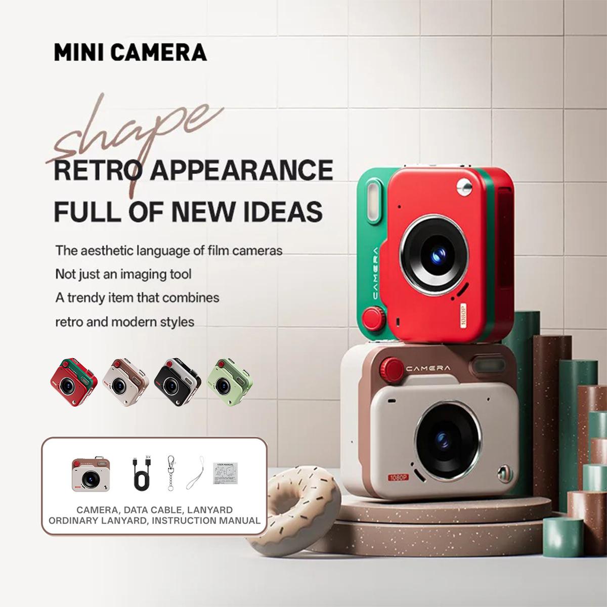 

New HD CCD Retro Mini Compact Digital Camera Outdoor Photography Travel Photography Video Camera Kids Birthday Gift хакі