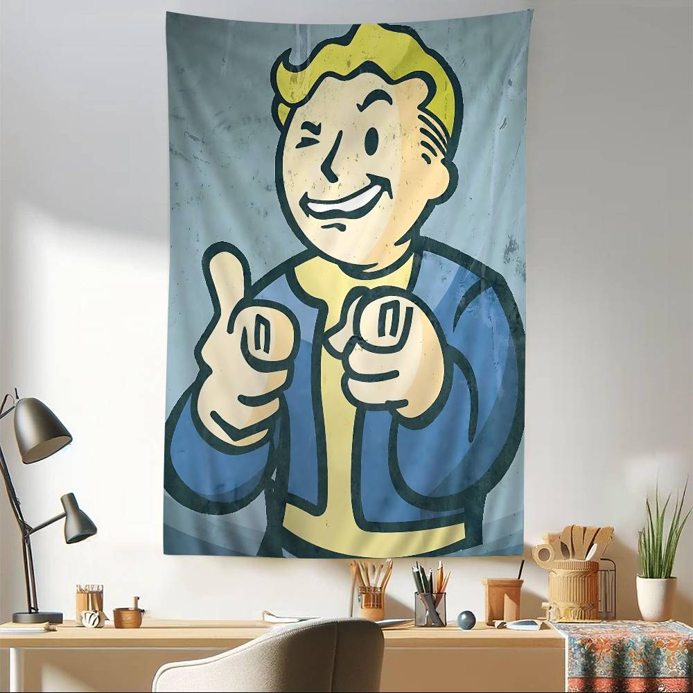 Playing FFallout Anime Chart Tapestry Art Science Fiction Room Home Decor Cheap Hippie Wall Hanging
