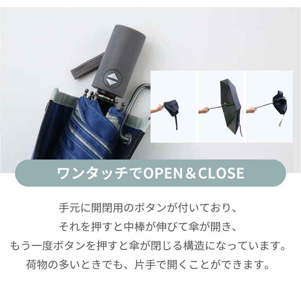 Ogawa Folding Sun Sun and Rain Heat and Light Over UV Automatic Safety Pale Light 18759 (Ogawa) [2025] Men's Umbrella, Umbrella, Umbrella, Blocking,