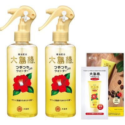 Oshima Tsubaki Haarwater Bevat Cameliaolie Haarmist Stylingproduct Beschadigingsherstel Luchtig Hydraterend Fixeert Slaaphoofd 180ml x 2 Flessen Bonusartikel