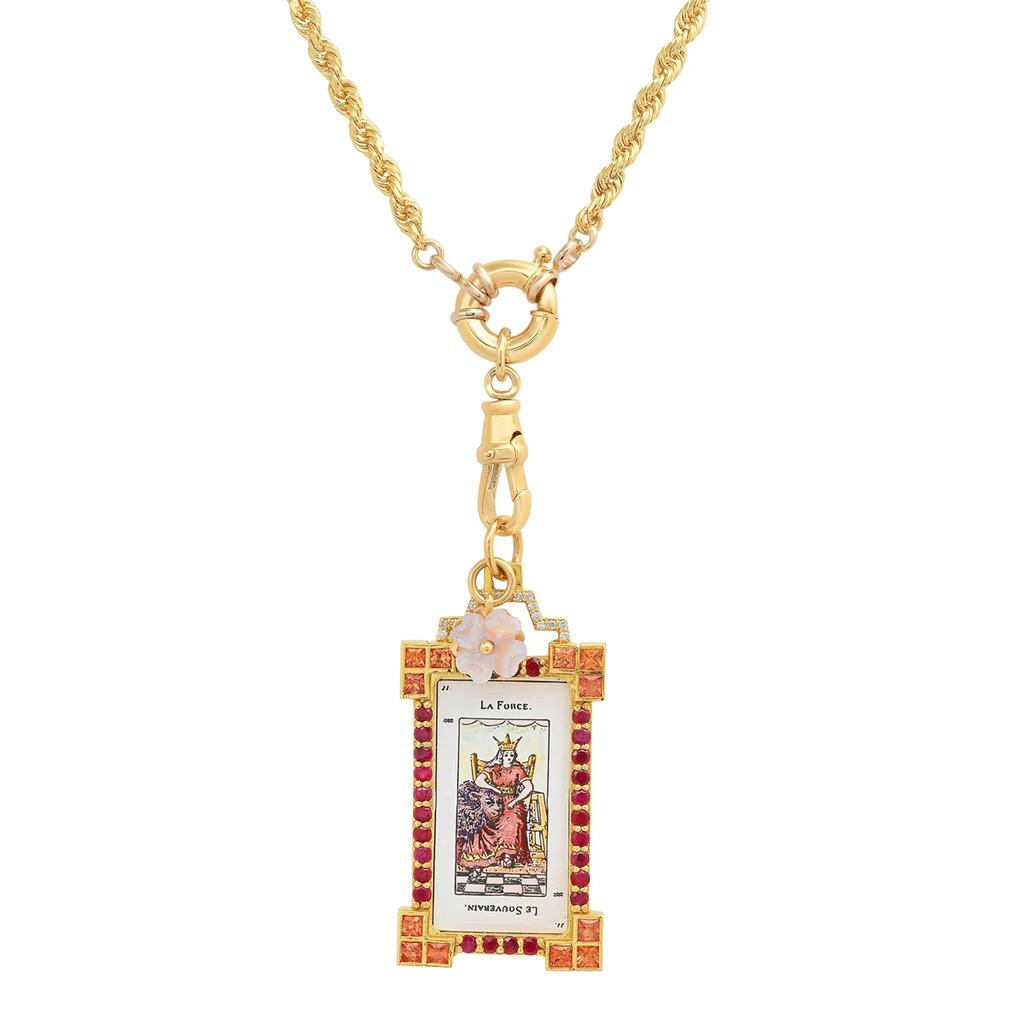 Bohemian Style, Generous Card, Tarot Card Necklace, Women's Sun, Moon, Demon's Eye Necklace, Gold-plated and Color Preserved