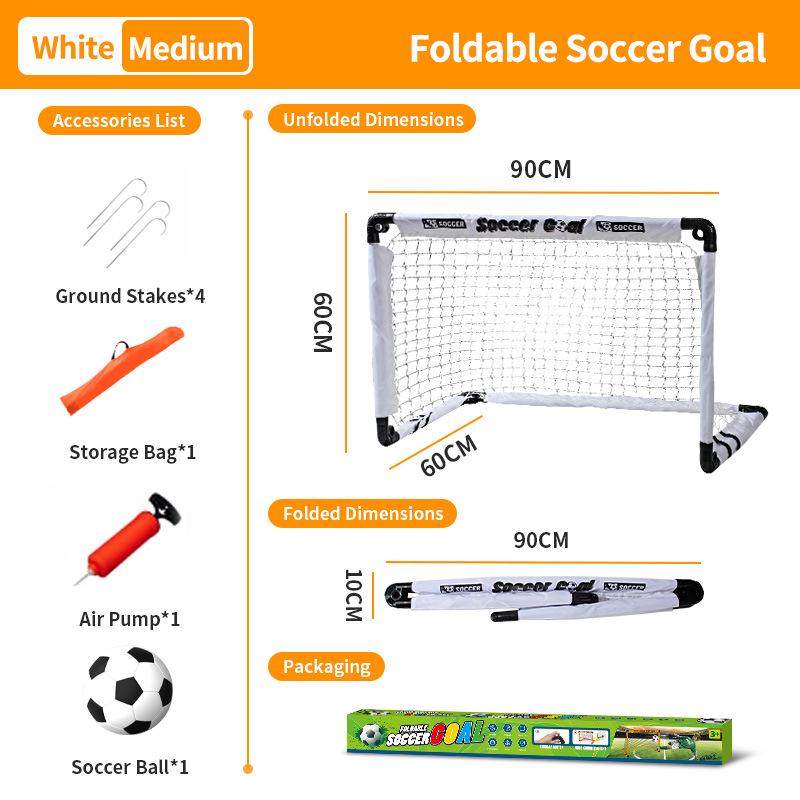 Foldable Kids' Football Goal for Training & Competition - Portable Indoor/Outdoor Parent-Child Frame