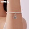 WOSTU 925 Silver Jesus Nativity Scene Charm The Birth Of Jesus Pendant Fit Bracelet Necklace Making DIY Unqiue Gift