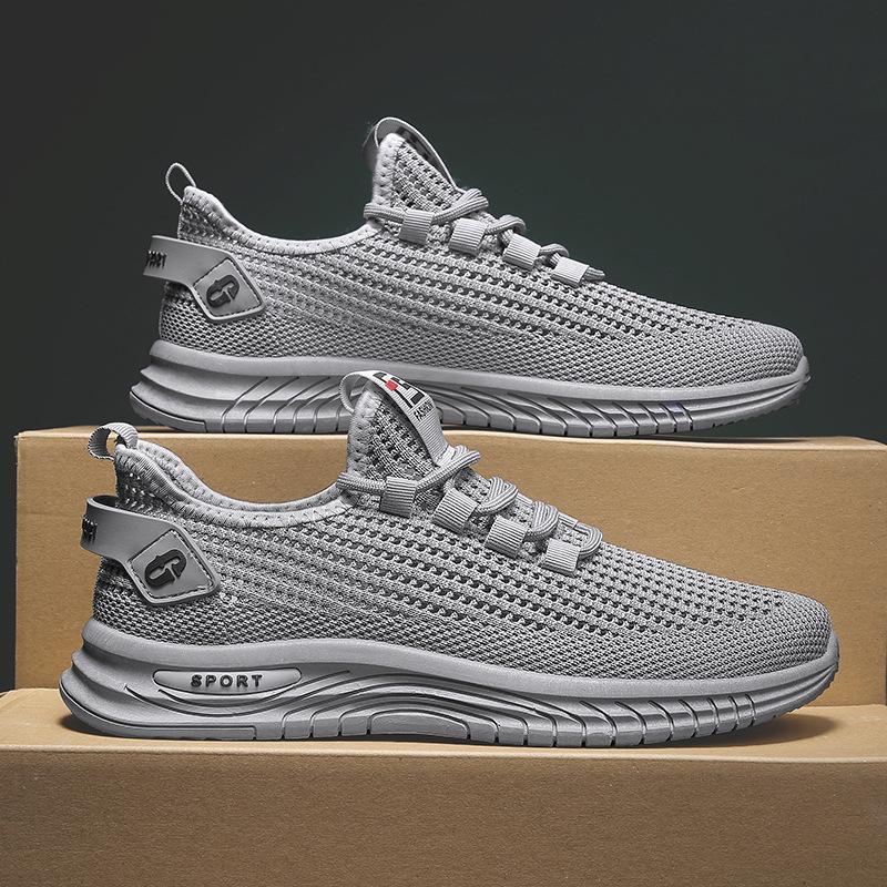 

Men s shoes summer 2021 new Korean version mesh hollow thin breathable mesh shoes men s outdoor leisure sports trendy shoes 44 серый