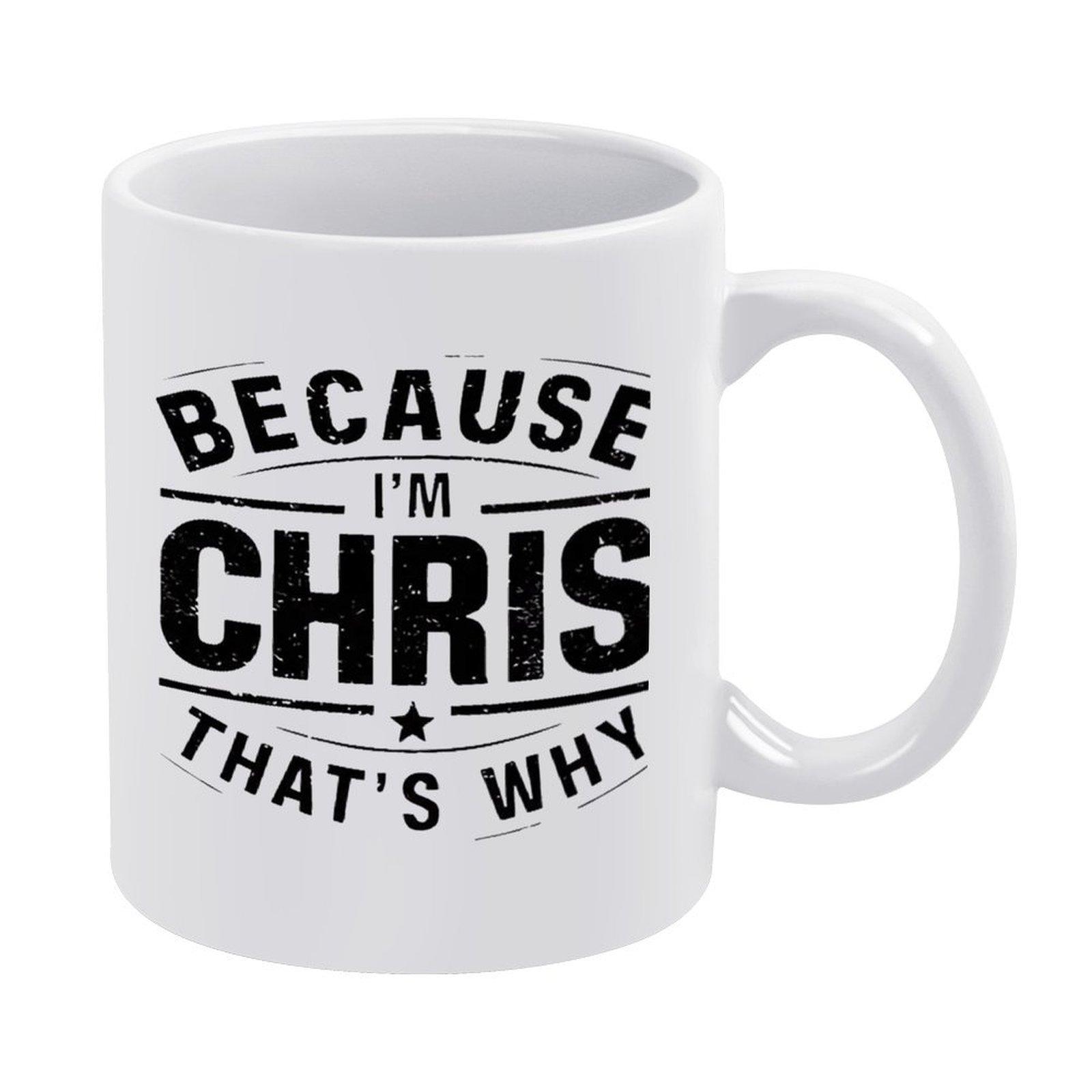 

1pc 11oz White Coffee Mug, Double-Sided Printed Style, Ceramic Heat Resistant Cup, Dishwasher Safe, Simple Gift for Friends and Coworkers